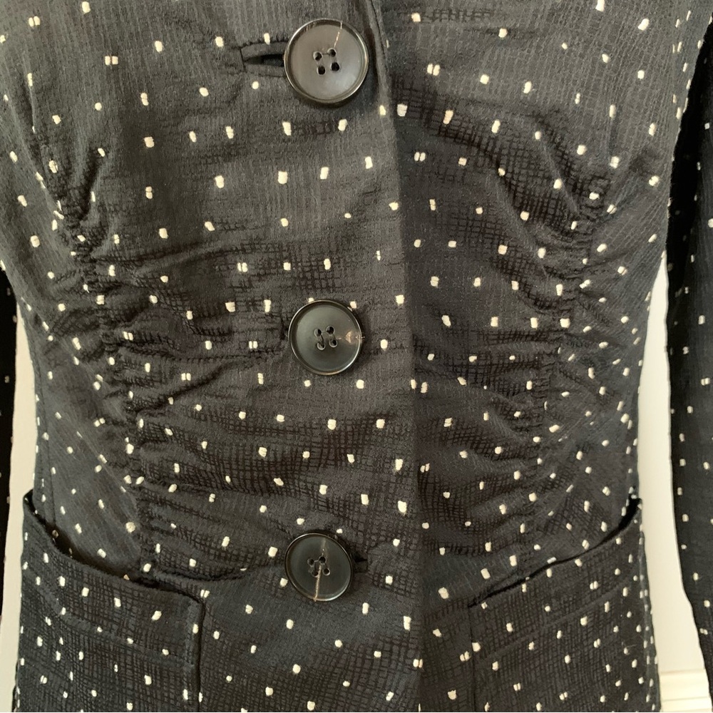 Lafeyette 148 New York Polka Dot Blazer Jacket Sz 2 - Picture 3 of 14